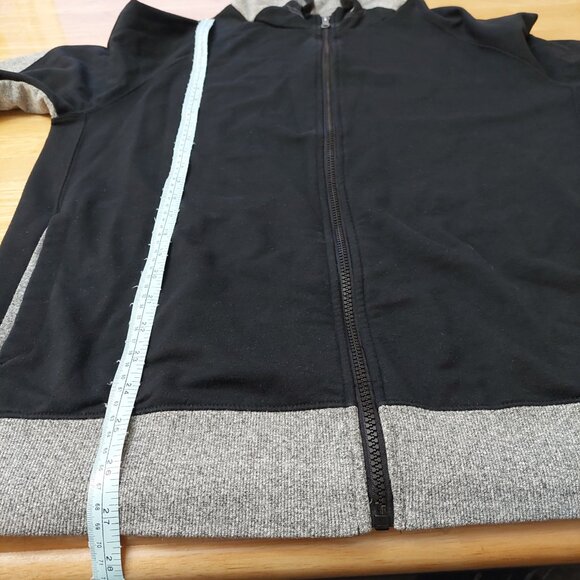 Up Lift Hooded Full Zip Jacket  Black and Grey with Drawstring Men's Lar… - Picture 11 of 12